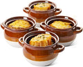 LE TAUCI Ceramic French Onion Soup Bowls with Handles, 22 OZ, Set of 4