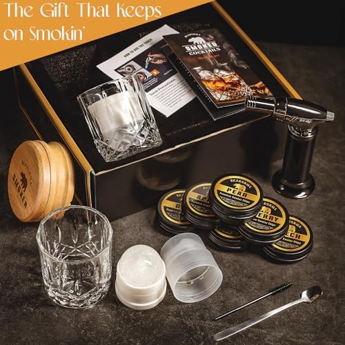 Whiskey Smoker Kit with Torch - 6 Natural Wood Chips Flavors, 2