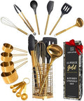 Styled Settings Black and Gold Kitchen Utensils Set, 15-Piece