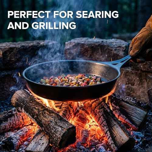 SOLIDTEKNICS AUS-ION Lightning Long Handle Skillet - Black, Set of 3