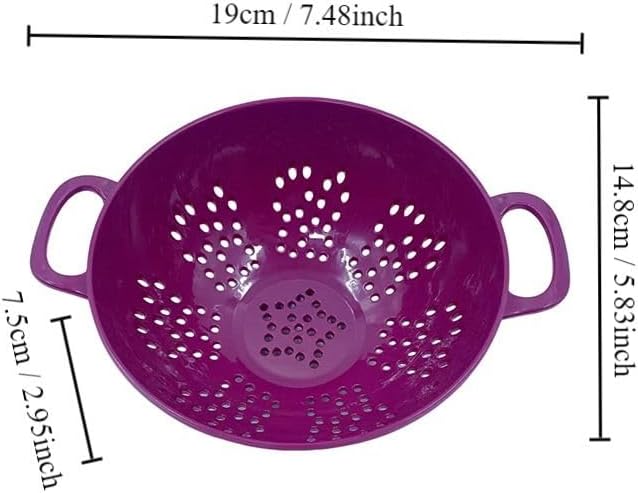 Heavy Duty 6 Inch Food Colander, Large Capacity Vegetable Strainer - Image 6