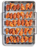 Nordic Ware Extra Large Oven Crisping Baking Tray, with Rack, Silver