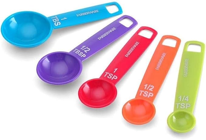 Farberware Set of 5 Measuring Spoons, Includes Detachable Ring - Image 3