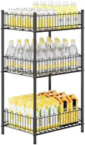 OYEAL Water Bottle Holder Rack 3 Tier Soda Drink Organizer Vertical