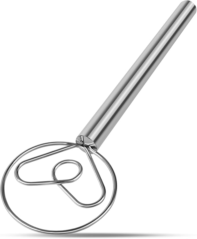 Danish Dough Whisk Stainless Steel Hook Dutch Bread Mixer Hand Tool by Agttete