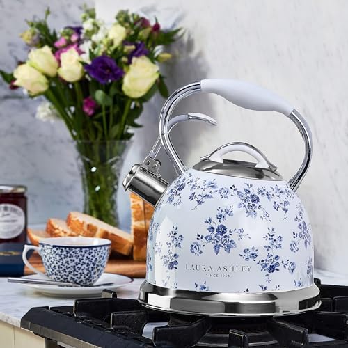 Laura Ashley China Rose Whistling Tea Kettle