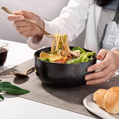 S&Q'S CERAMICS Soup Bowls - 36 Ounce Ceramic Bowl Set, Kitchen Bowls