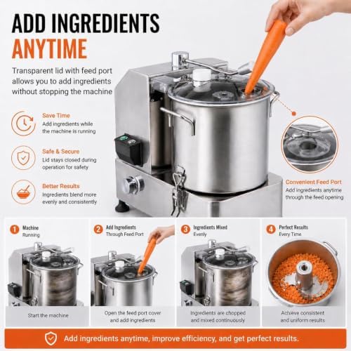 Commercial Food Processor, 1800W/2000W Vegetable Cutter