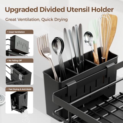 HYSEYY Kitchen Counter Dish Drying Rack, 2 Pack
