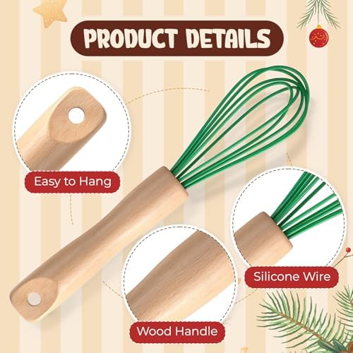 Baderke 20 Sets Christmas Whisk Gifts Set, Green
