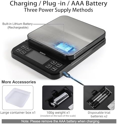 BOMATA Large Kitchen Scale 0.1g/0.001oz High Precision, 11lb Bakery