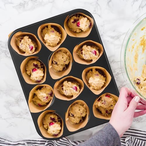 SiliFine 3 Pack Nonstick Muffin Pans, 6, 12, 24 Cup Cupcake Baking
