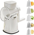 Rotary Cheese Grater Hand Crank, 10-Blade Shredder by Unknown