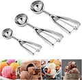 Cookie Scoop Set of 3 Ice Cream Scoop With Trigger 18/8 Stainless