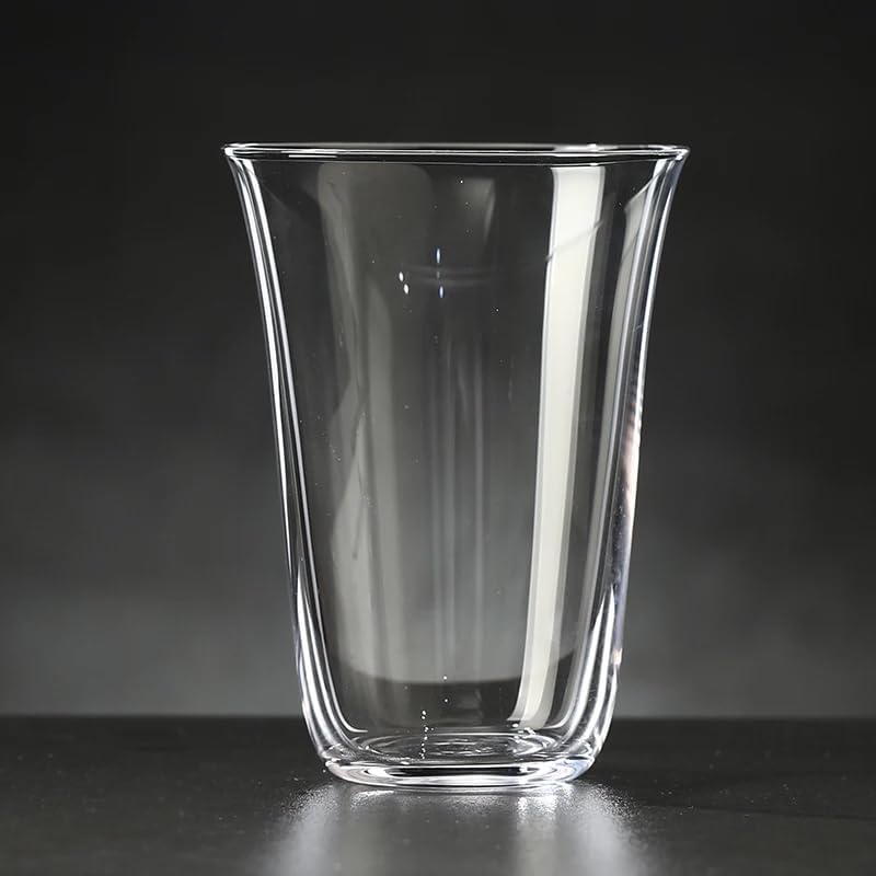 Thin Highball Glasses Set, Clear Glass Drinking Tumblers, 13.3oz