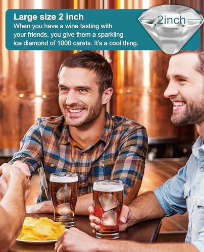 Diamond Ice Cube Molds - Large Diamonds Shaped Clear Ice Cubes Mold