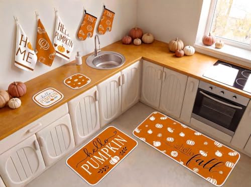 Tieshankao 10PCS Fall Pumpkin Kitchen Decor Set for Home, Baking Gifts