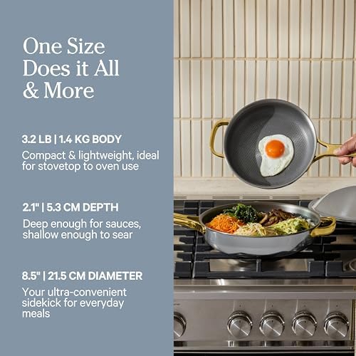 Our Place Titanium Always Pan Pro, 10.6" Nonstick Titanium Frying Pan