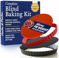 Classic All-in-One Tart Pan 9 Inch Removable Bottom Set with Patented