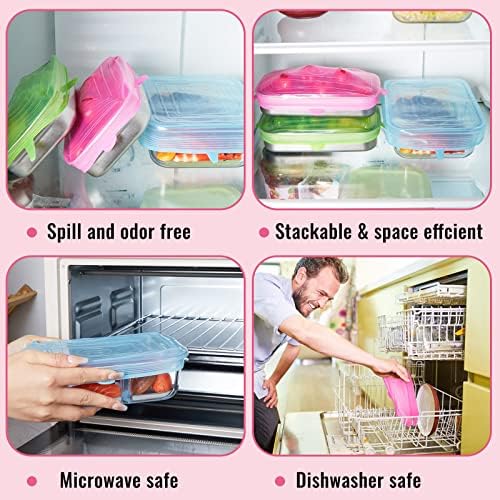 Silicone Stretch Lids, 30 Pieces, 6 Sizes
