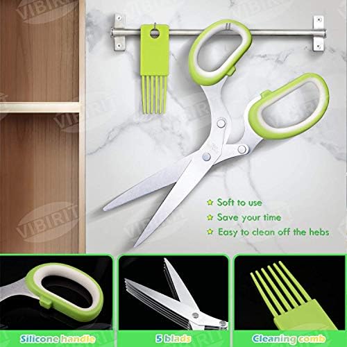 VlBlRlIT2025 Upgraded Herb Scissor,Leaf Stripper,Stainless Steel