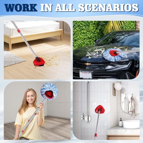 4-Pack Spin Mop Replacement Heads for Ocedar RinseClean 2-Tank System