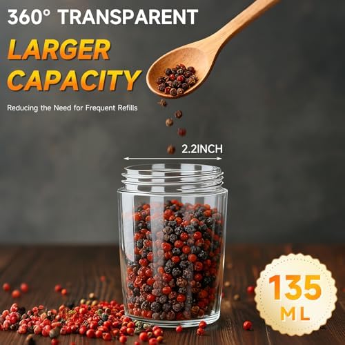 Gravity Electric Salt and Pepper Grinder Set, 2 Automatic Shakers with
