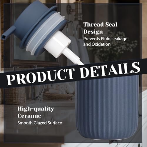 INGOFIN Ceramic Foaming Soap Dispenser - 12oz Foam Hand Soap Dispenser