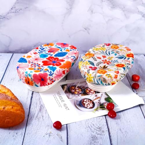 Set of 2 Oval Beeswax Bread Proofing Baskets