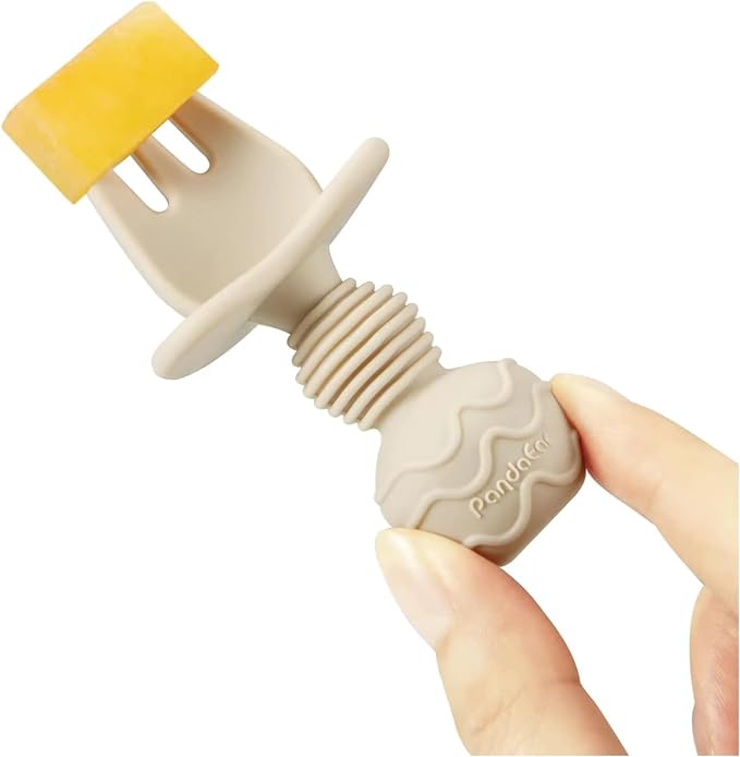 PandaEar 6 Pack Silicone Baby Spoons and Fork Feeding Set- Anti-Choke First - Image 4