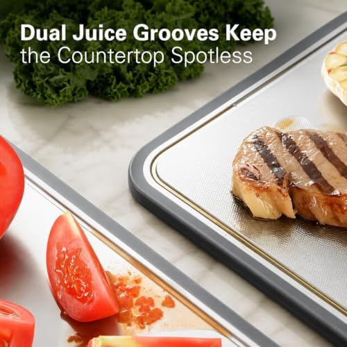 304 Stainless Steel Cutting Board 16''×11'' – Double-Sided Kitchen