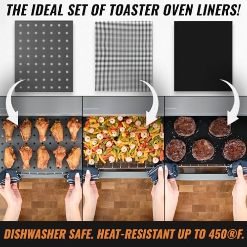 INFRAOVENS Reusable Mats Compatible with Ninja Foodi SP101 SP201 SP301