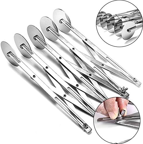 5 Wheel Pastry Cutter, Stainless Pizza Slicer, Expandable Pizza Slicer