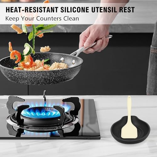 VanlonPro Silicone Spoon Rest for Stove Top - BPA-Free, Heat-Resistant