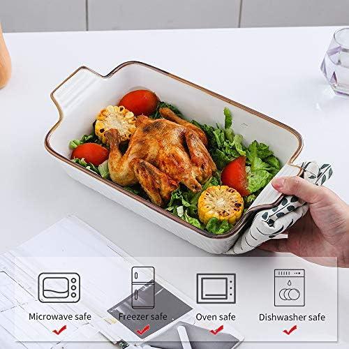 KOOV Ceramic Baking Dish Set, 9 x 13 Inches, 3-Piece