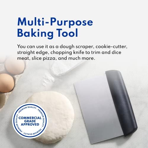 New Star Foodservice Bakery-Grade Stainless Steel Dough Scraper with