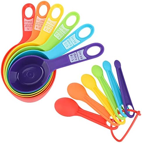 Smithcraf Measuring Cups and Spoons Set, 12 Pieces Cute Metric & US