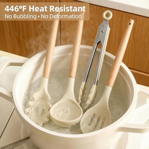 33PCS Silicone Cooking Utensils Set with Holder, Food Grade