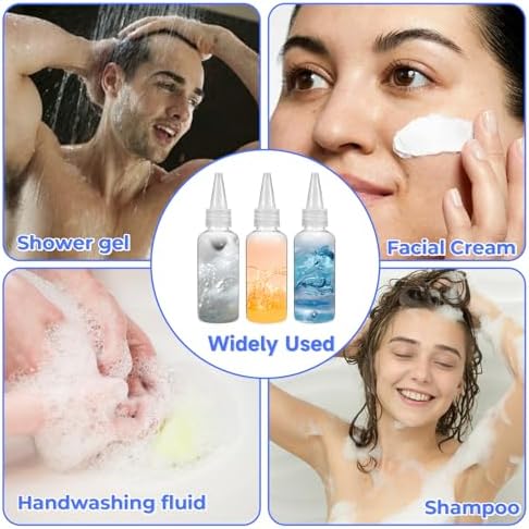 8 Pcs 1.7 oz Plastic Mini Squeeze Bottles, 50ml Mini Squirt Bottles
