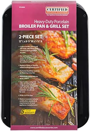 Certified Appliance Accessories Small 2-Piece Broiler Pan & Grill Set
