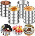 Boao 16 Pcs Cookie Rings for Baking English Muffin Ring Egg Mold