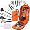 Hozzen Stainless Steel and Silicone Camping Cooking Utensil Set