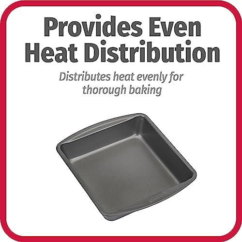 GoodCook Everyday Nonstick Steel Square Pan, 8", Gray (Pack of 2)