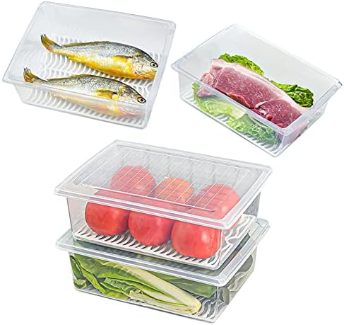 4PCS X-Large Plastic Food Storage Containers