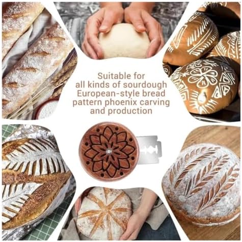 Bread Lame Sourdough Scoring Tool Wooden Handle with 5 Blades