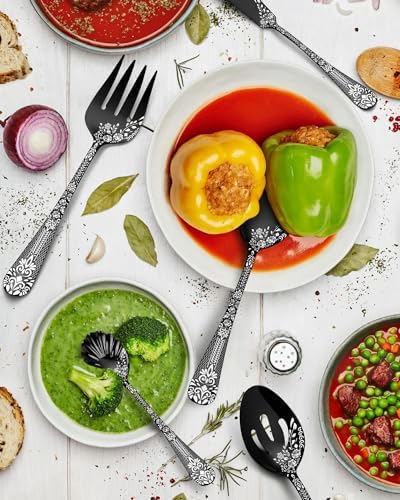 EUIRIO 5PCS Serving Utensils,Serving Set Includes Large Serving Spoon