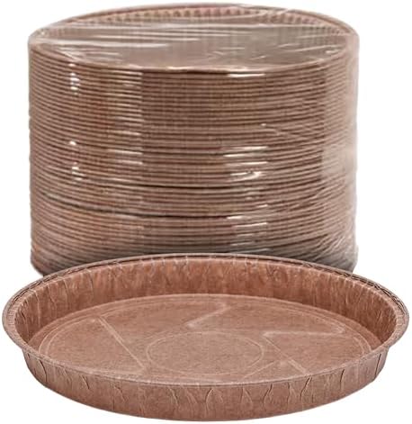 Round Paper Pie Molds – 4-Inch Disposable Baking Pans – 50 Silicone