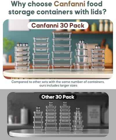 60 PCS Food Storage Containers with Lids
