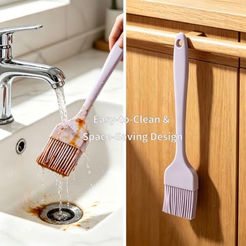 Silicone Basting Brush 7Pcs, Pastry Brush 7-Color, 600°F Heat