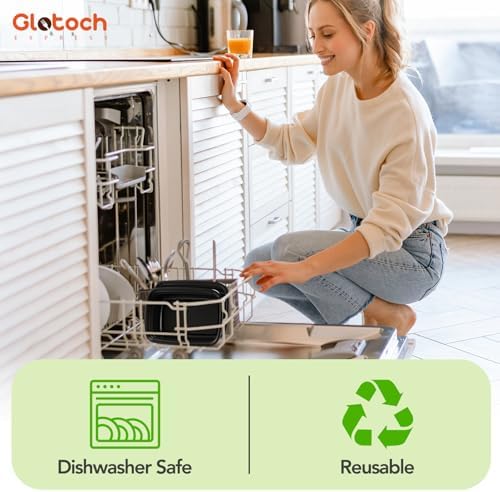 Glotoch 28oz Meal Prep Containers, 10 Pack (20-Piece) Reusable Food